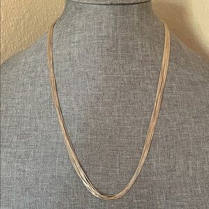 Vintage Liquid Silver Necklace 24” Sterling Silver Sunburst Cones 12.7g